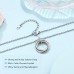 D Dongjiangjin Gift 40th Birthday Gifts for Women, Happy 40th Birthday Gifts for Her, 40 Year Old 4 Decades Jewellery Birthday Gift Ideas, Silver 4 Ring Circle Birthday Necklace for Women Ladies Her…