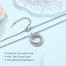  D Dongjiangjin Gift 50th Birthday Gifts for Women, Silver 5 Rings Decade Necklace 50 Birthday Gifts for Her, 50 Years Old Jewellery Birthday Gift Ideas for Her Ladies…