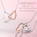 D Dongjiangjin Gift Best Friend Necklaces, Gifts for Best Friend, Interlocking Heart Necklace, Best Friend Jewelry, Graduation Birthday Gifts for Best Friends Women Girls Sister…