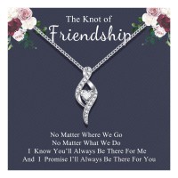 D Dongjiangjin Gift Best Friend Necklace, Gifts for Best Friend, Infinity Knot Necklace for Friendship, Friendship Jewellery Gifts for Birthday Christmas Women Girls Her…