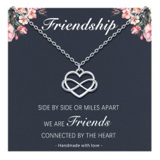 D Dongjiangjin Gift Best Friend Necklace, Gifts for Best Friend, Infinity Heart Necklaces for Friendship, Presents for Birthday Friendship Jewellery Gifts for Women Girls Her…